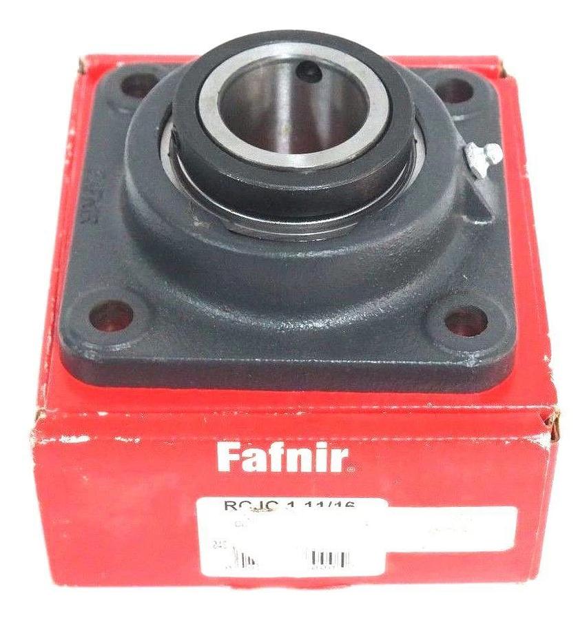 Used NIB FAFNIR RCJC 1 11/16 INDUSTRIAL DUTY CONCENTRIC COLLAR 4-BOLT FLANGE BEARING