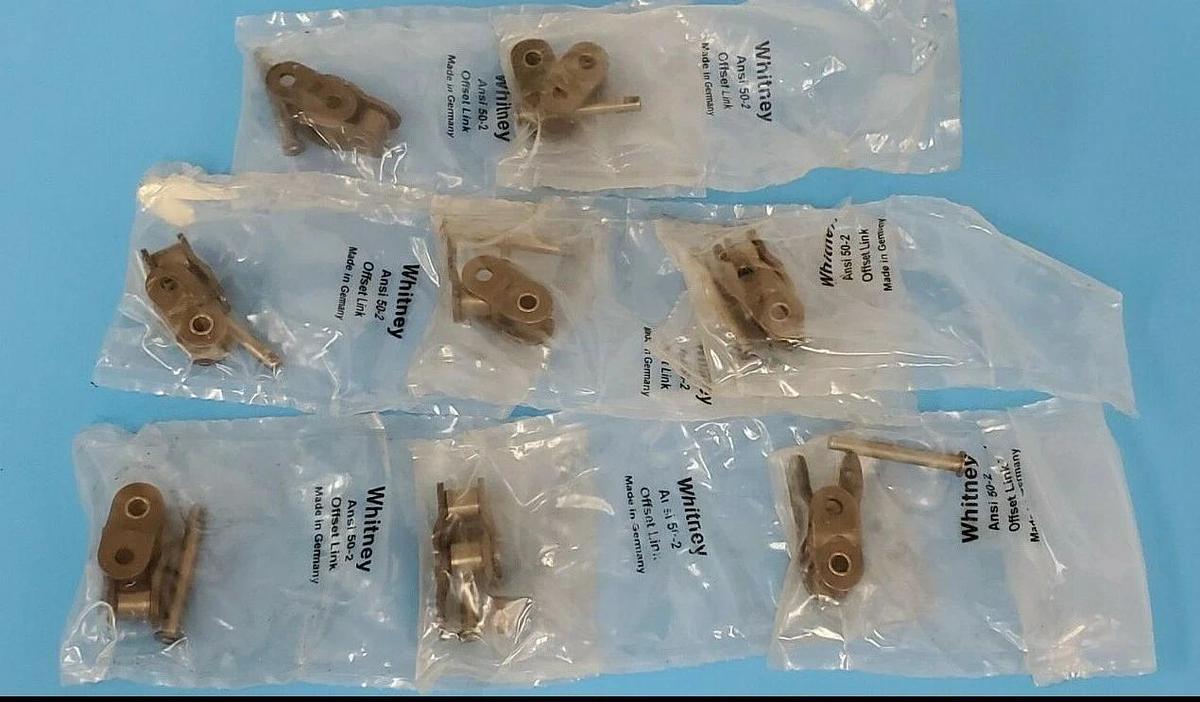 Used LOT OF 8 NEW WHITNEY CHAIN ANSI 50-2 OFFSET CHAIN LINKS