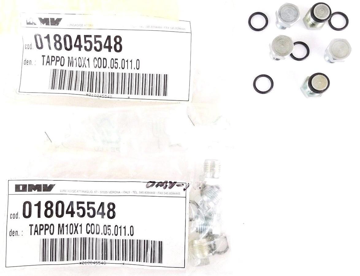 LOT OF 8 NEW OMV 018045548 TAPPO / STOPPERS M10X1 COD.05.011.0