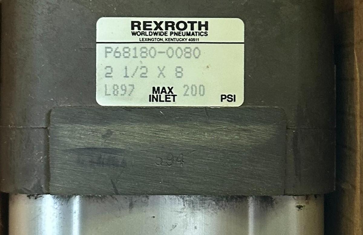 Used NEW REXROTH TaskMaster P-068180-000-80 / TM831000-3080 CYLINDER 2-1/2''x8''