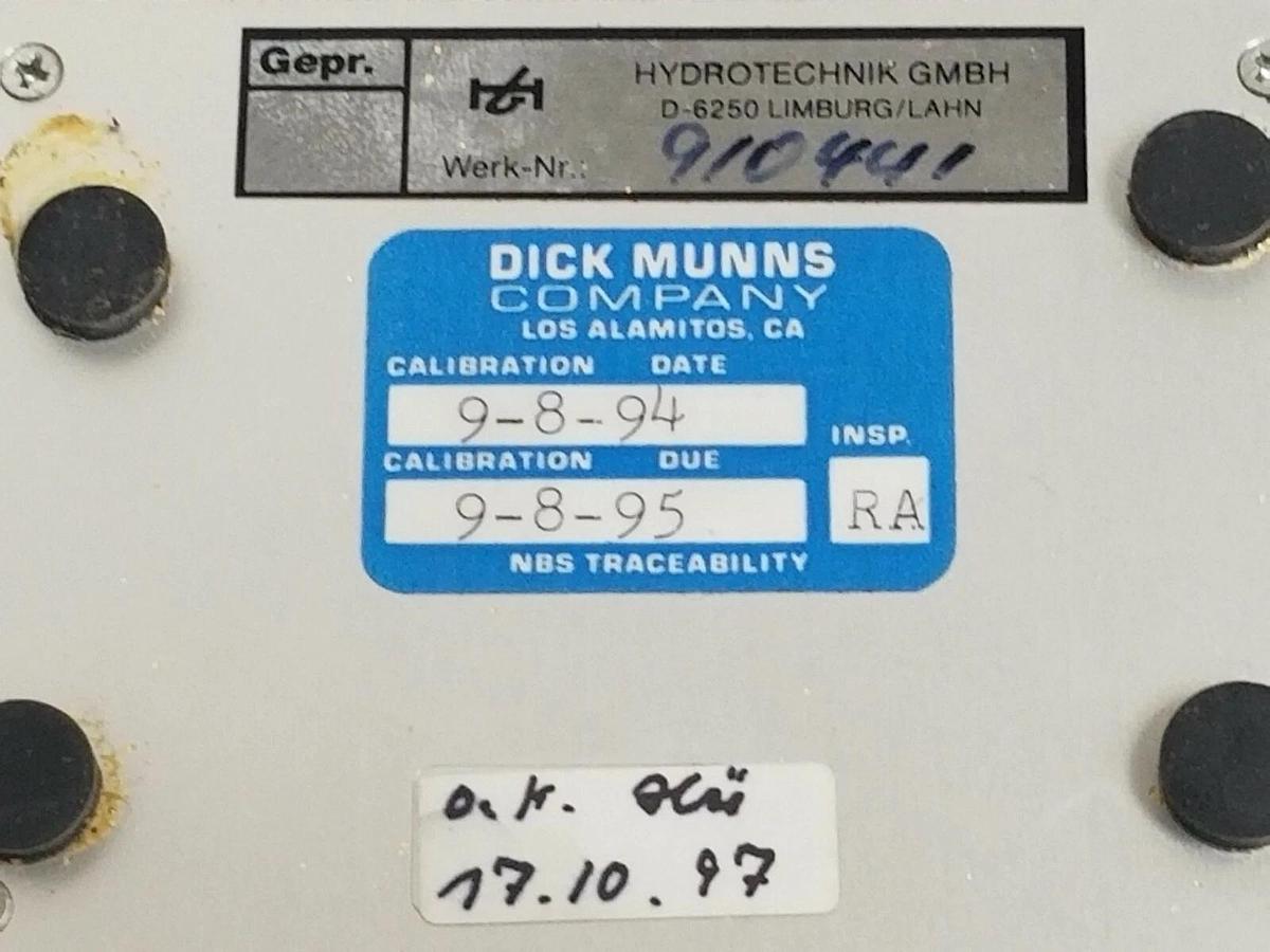 Used HYDROTECHNIK GMBH 910441 POCKET-MULTICONTROL KIT 910441-1 910441-2 910441-3