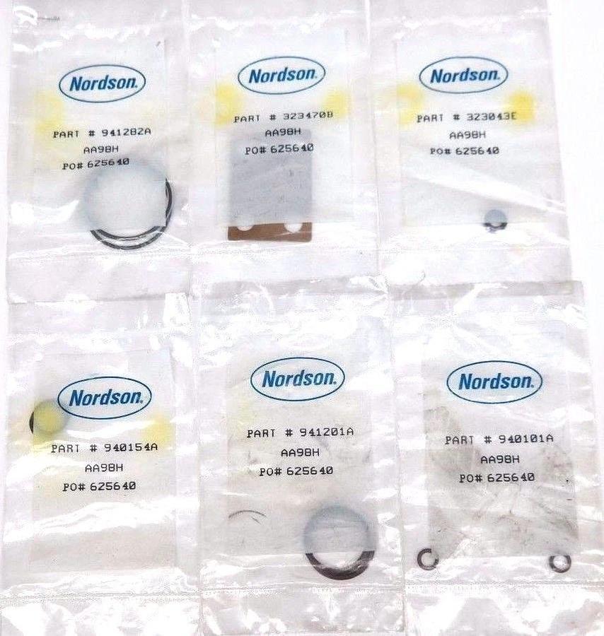 Used NEW NORDSON 940101A, 941201A, 941282A, 940154A, 323470B, 323043E KIT PARTS