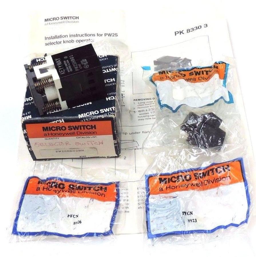 Used NIB HONEYWELL PW2SHB02NN SELECTOR SWITCH, PW2SHB01, PWCN, PW2SZ02, PW2PZ03