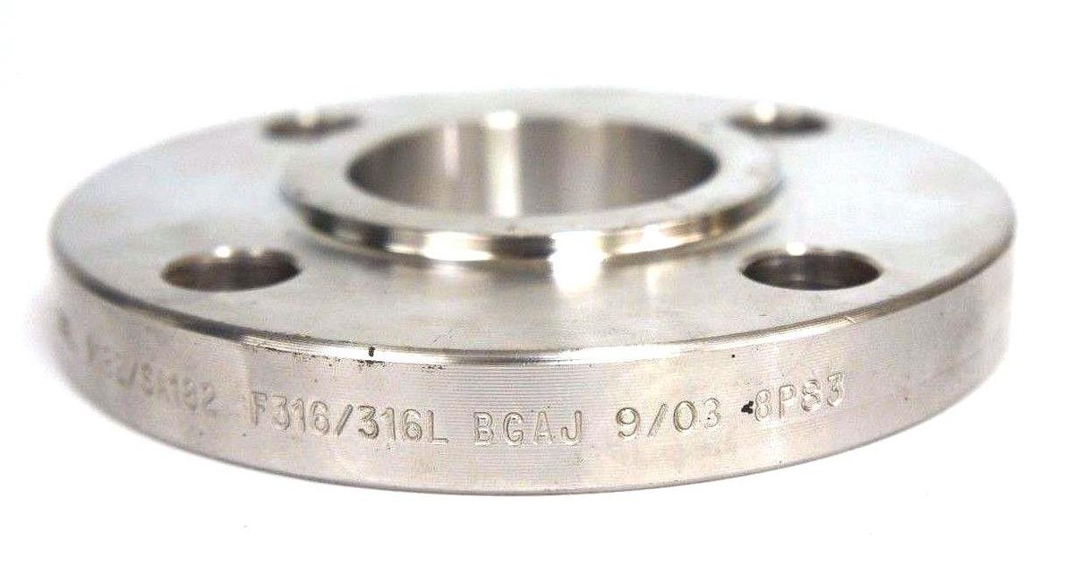 Used STAINLESS STEEL 1-1/2" FLANGE 150 B16.5 TUBE LINE A182/SA182 F316/316L BGAJ 9/03
