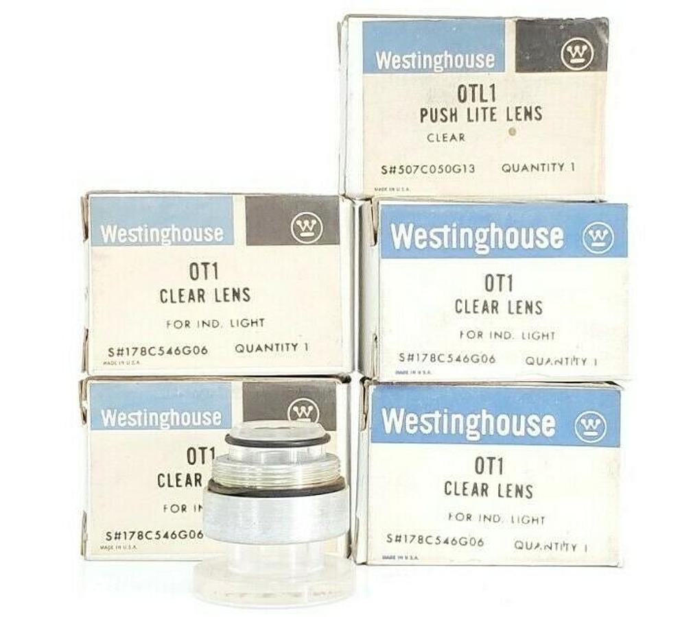 Used LOT OF 5 NIB WESTINGHOUSE OT1 CLEAR LENSES FOR IND. LIGHT