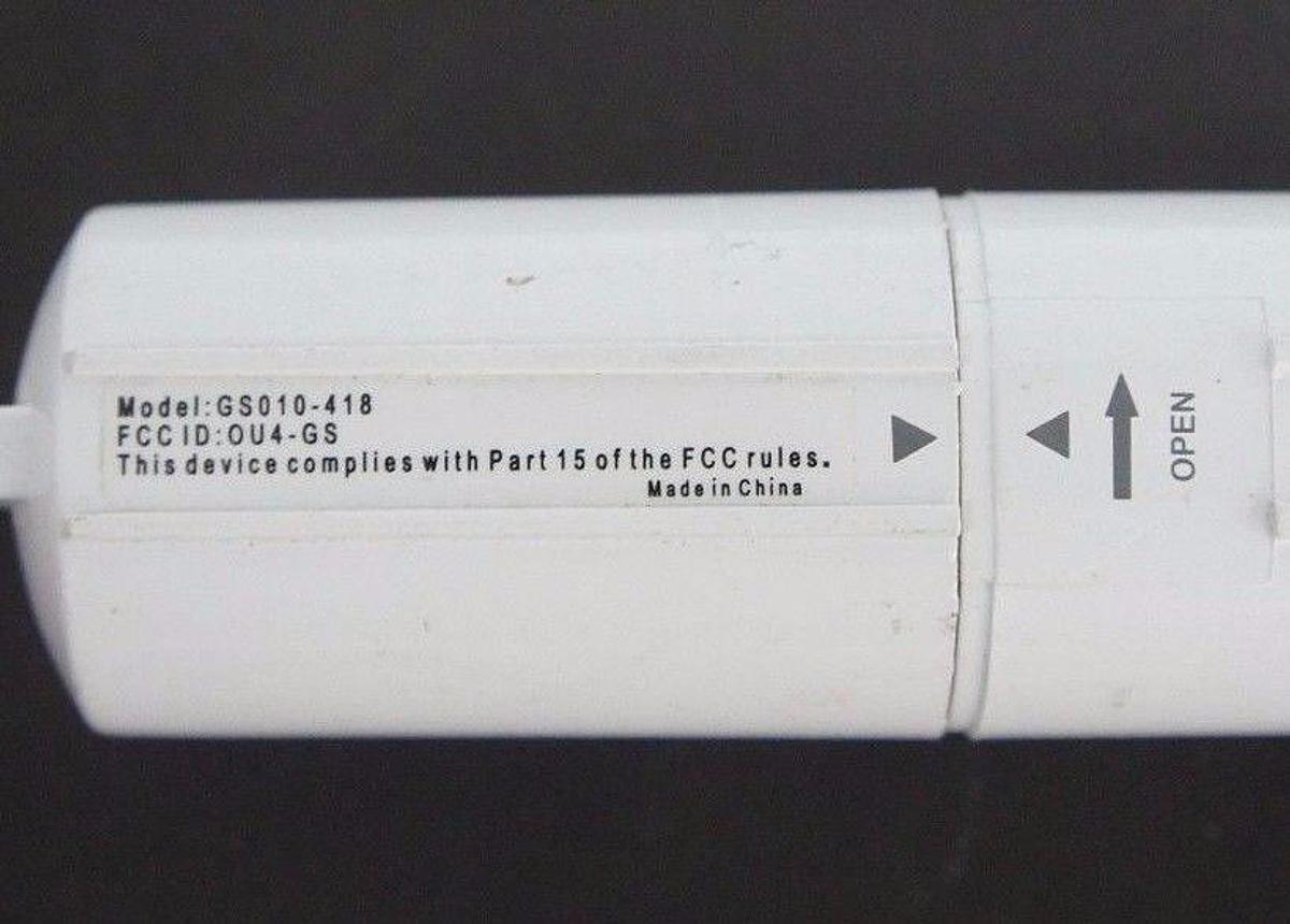 Used GENERIC GS010-418 MOTION DETECTOR ALARM FCC ID 0U4-GS