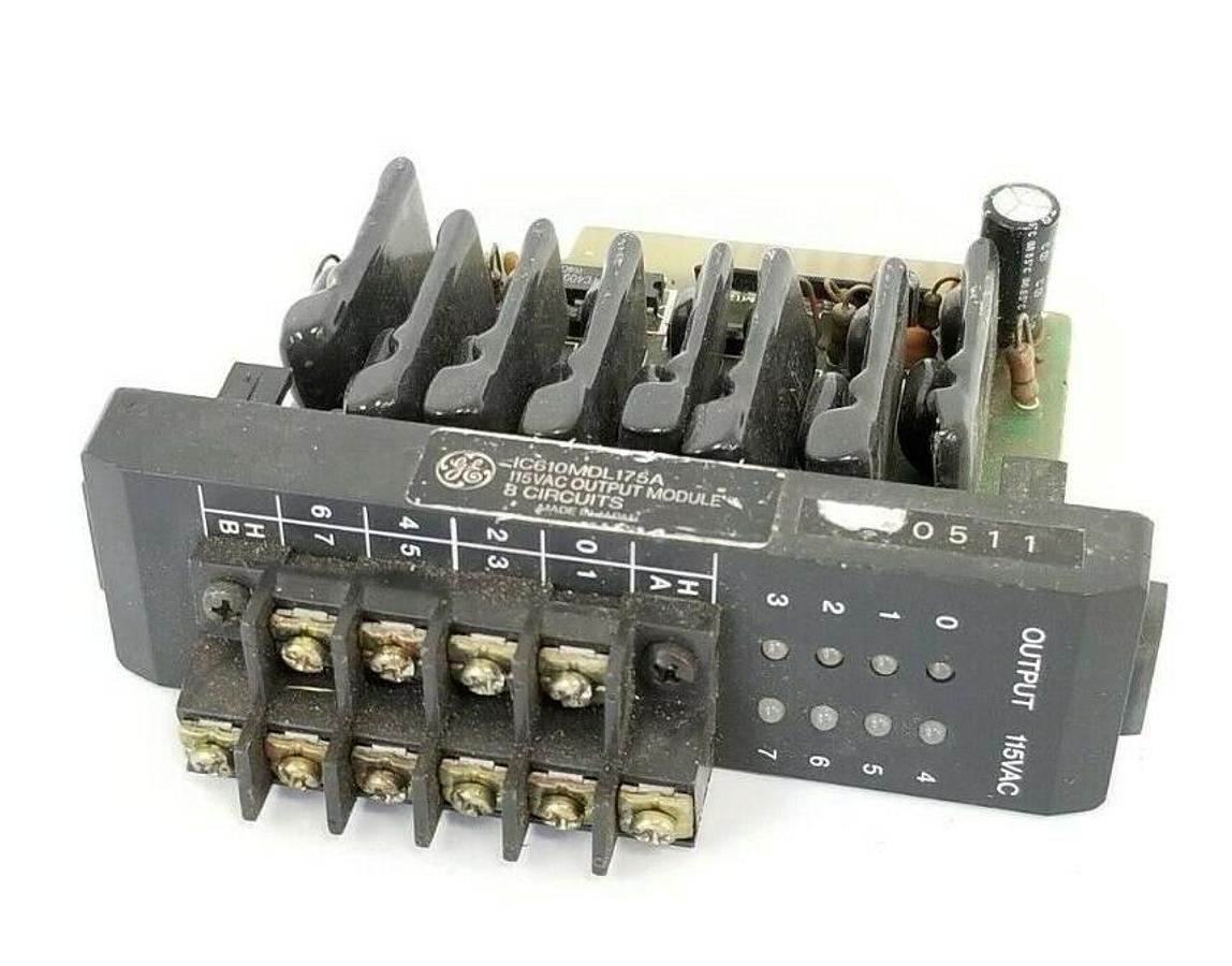 Used GE FANUC IC610MDL175A OUTPUT MODULE 115VAC 8-CIRCUIT IC610MDL175