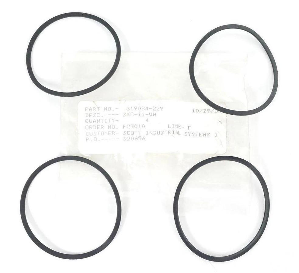 LOT OF 4 NEW SCOTT INDUSTRIAL SYSTEMS SKC-11-VN O-RINGS 319084-229, SKC11VN