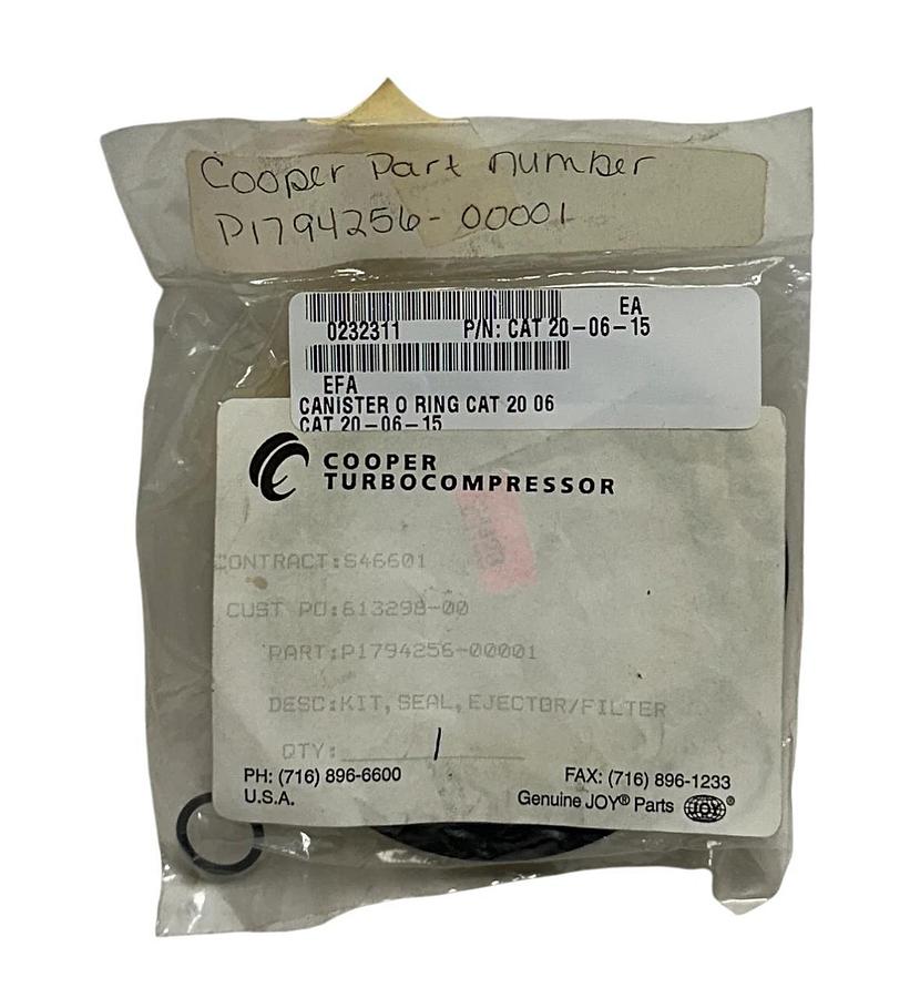 COOPER TURBOCOMPRESSOR P1794256-00001 / P179425600001 OEM SEAL KIT EJECTOR NSMP