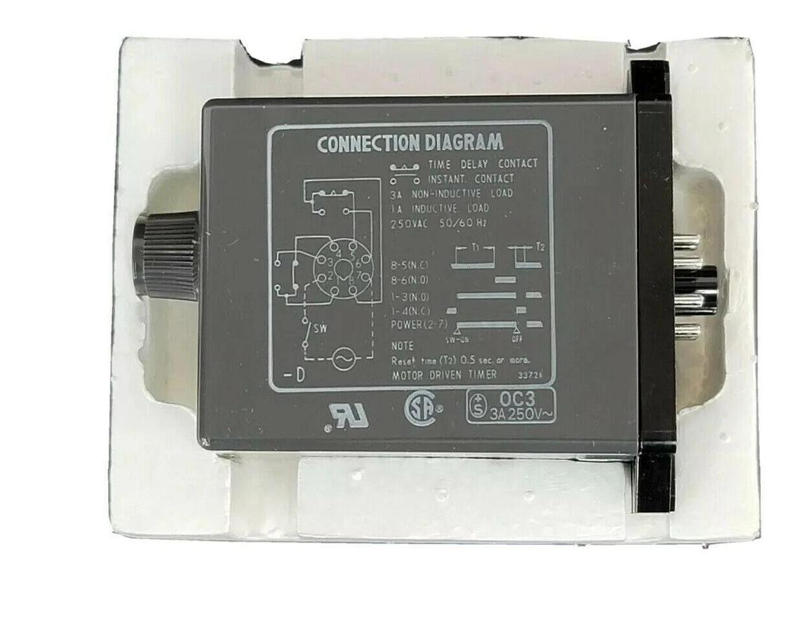 Used NIB OMRON STP-MND-AN-UA MOTOR DRIVEN TIMER RANGE: 0 - 5SEC. 120V 60HZ