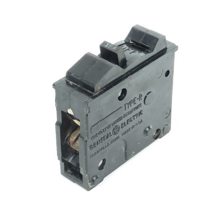 Used GENERAL ELECTRIC TYPE R CIRCUIT BREAKER, 15 AMP
