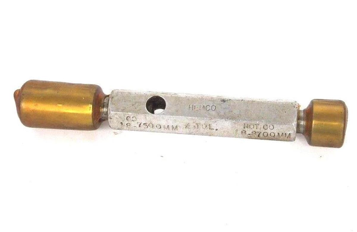 Used HEMCO PLUG GAGE GO 18.7500MM NO GO 18.8700MM