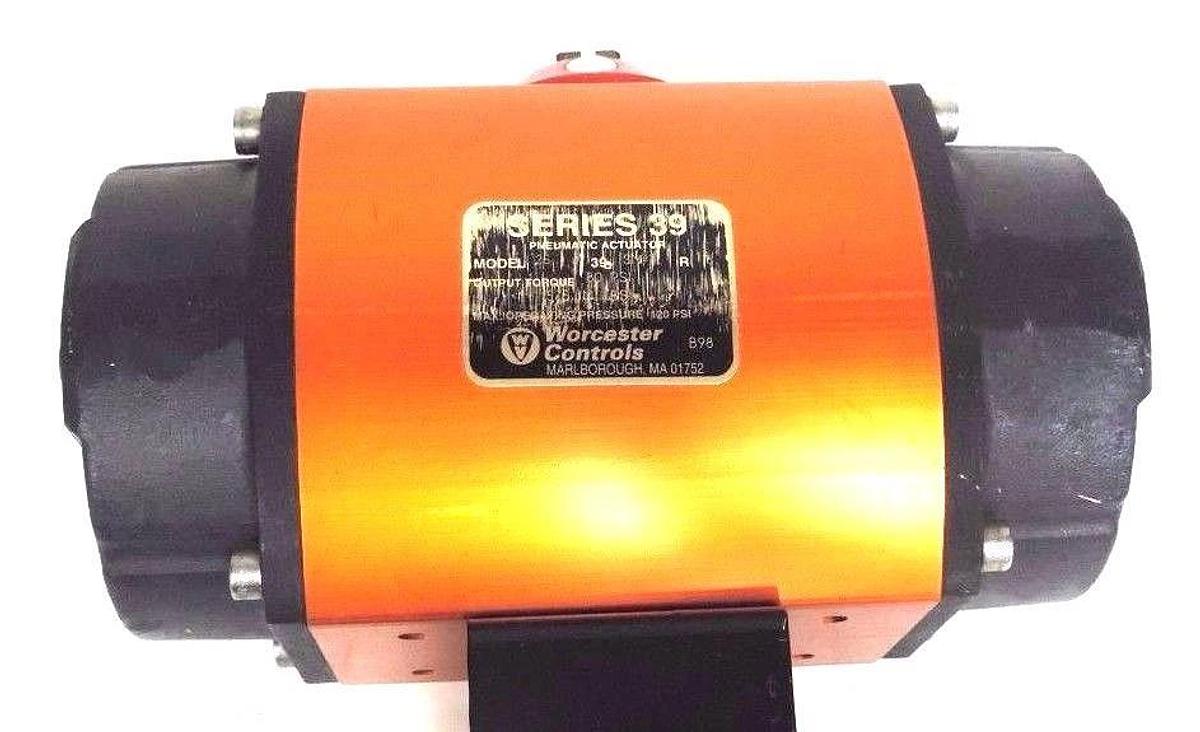 Used WORCESTER MODEL 25 PNEUMATIC ACTUATOR SER. 39 W/ SERCK AUDCO 50IBN2RSA VALVE