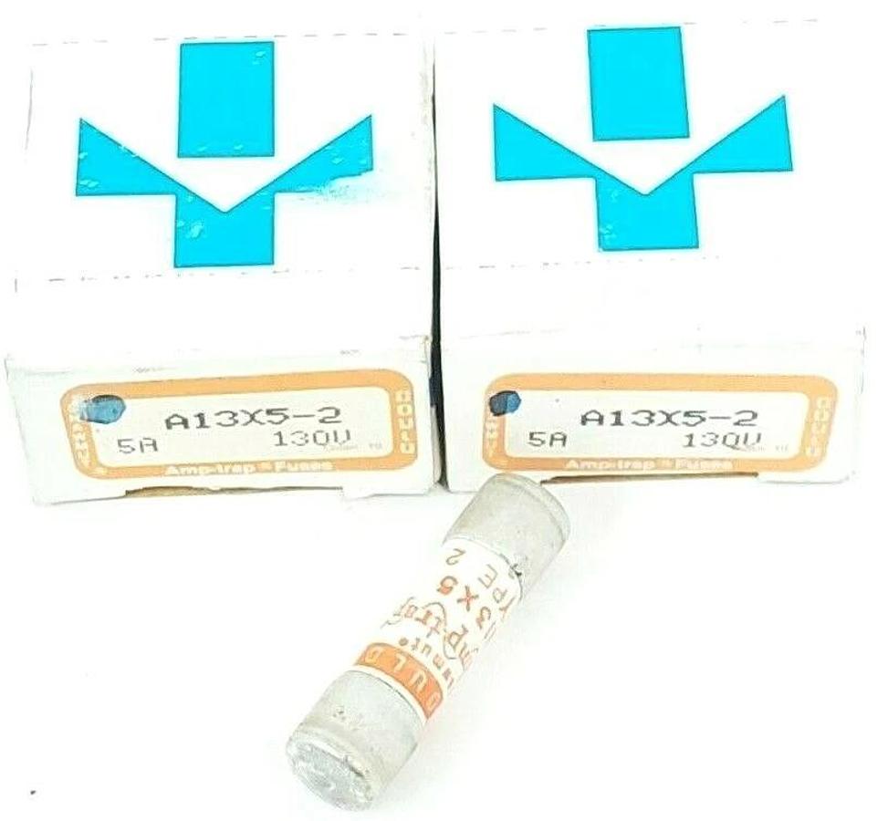 LOT OF 20 NEW GOULD SHAWMUT A13X5-2 FUSES 5A, 130V