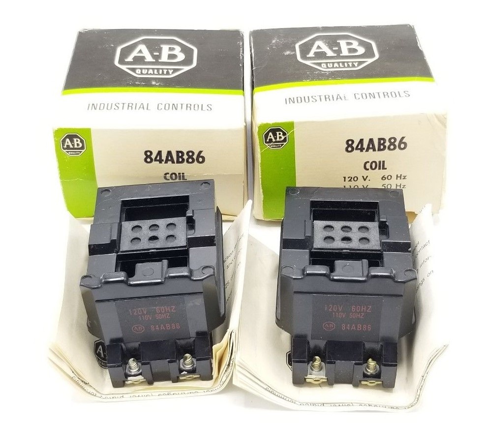 Used LOT OF 2 NIB ALLEN BRADLEY 84AB86 COIL 120V/60HZ, 110V/50HZ