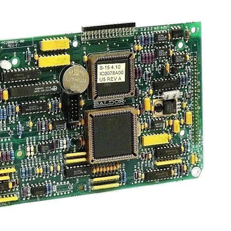 Used BALDOR RELIANCE / ABB PC20003C-00 REV-F TOP CONTROL DRIVE BOARD PC20003C00