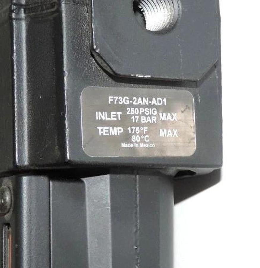 Used NORGREN F73G-2AN-AD1 FILTER 250PSIG 17BAR W/ R73G-2AT-RMG REGULATOR 150/300PSIG