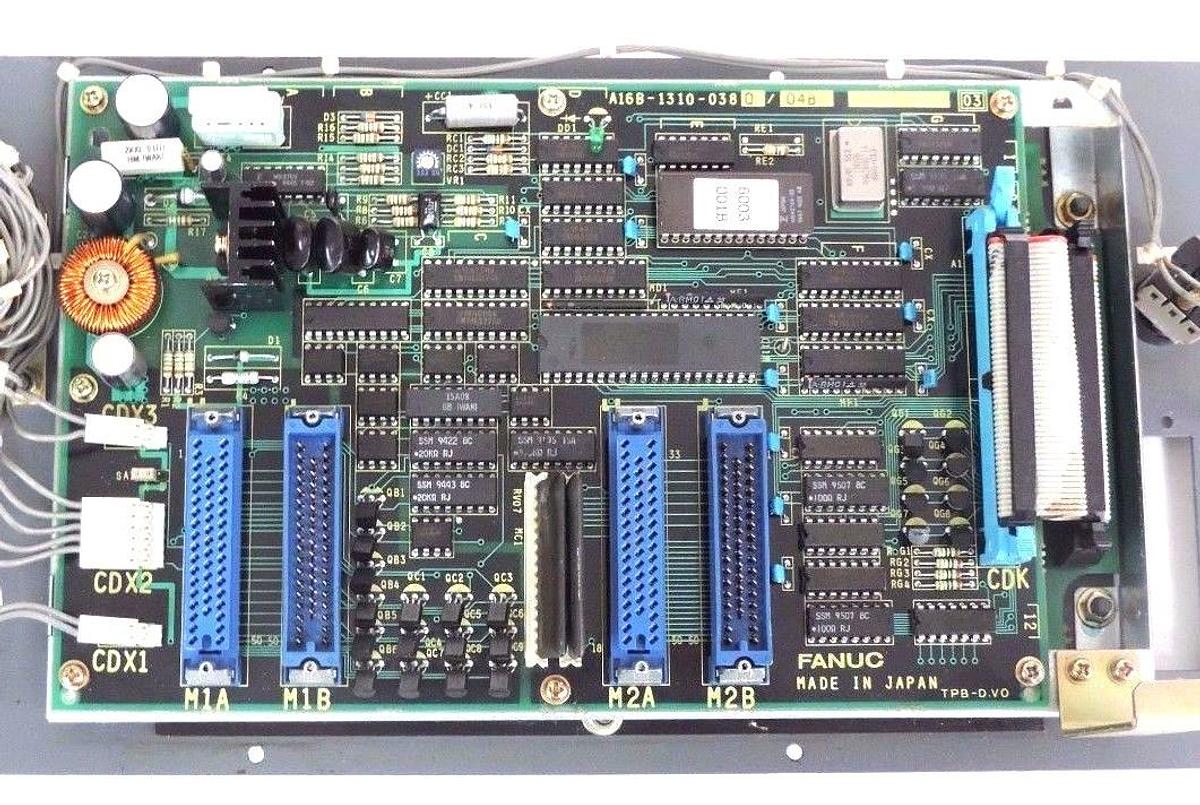 Used FANUC A02B-0092-C141 OPERATOR'S PANEL W/ A16B-1310-0380/04B BOARD, A02B0092C141