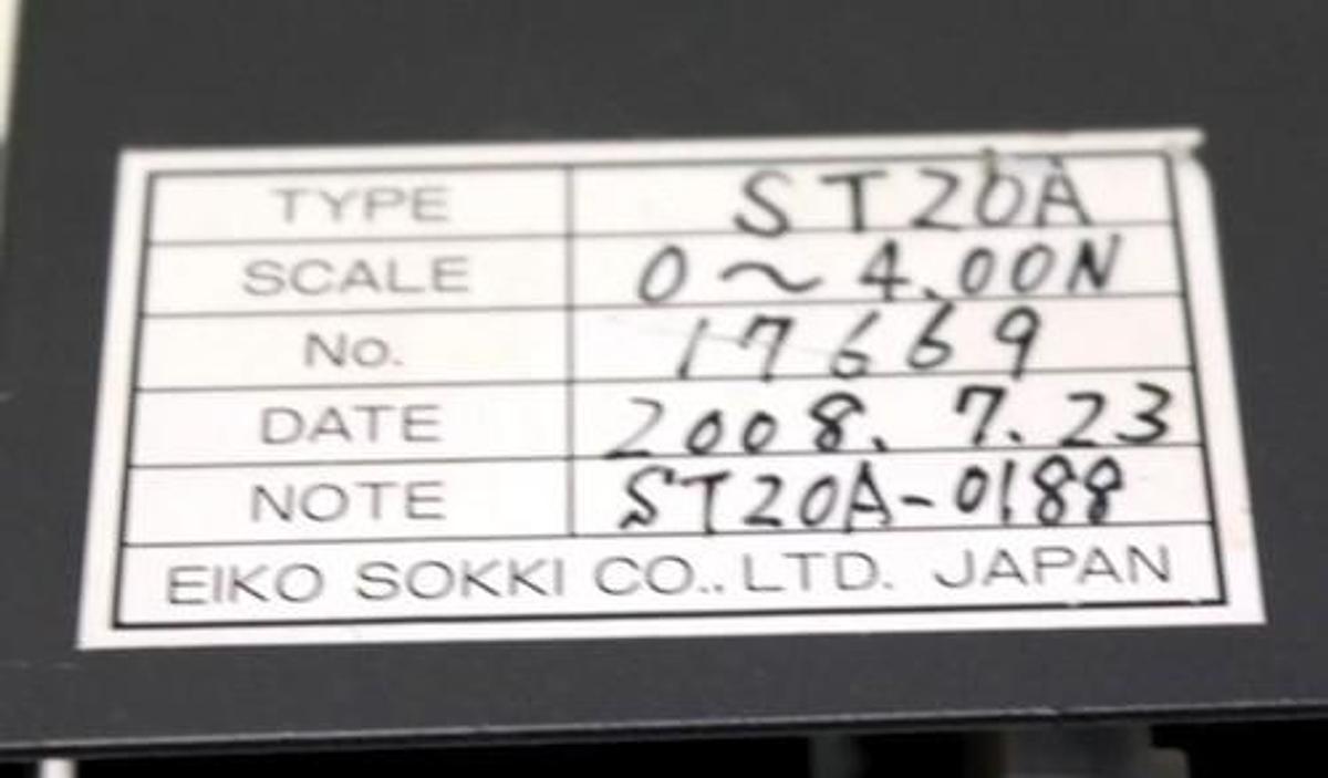 Used EIKO SOKKI ST20A TENSION METER SCALE: 0~4.00N ST2A-0188
