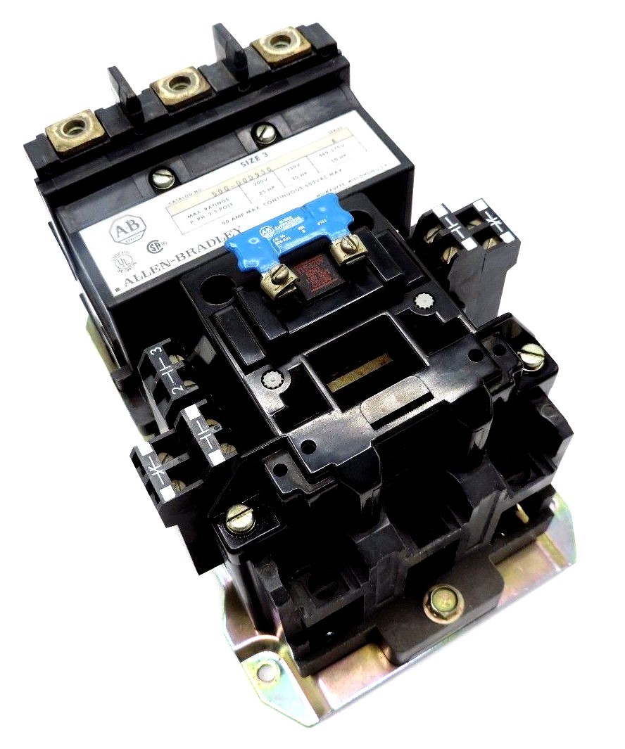 Used ALLEN BRADLEY 500-DOD930 SER. A SIZE 3  STARTER 90A 600V W/ CD236 COIL