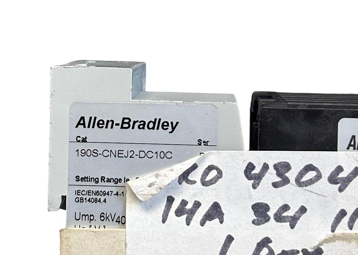Used NEW ALLEN BRADLEY 190S-CNEJ2-DC10C /B COMPACT STARTER W/ CKT BREAKER 24V NSNP