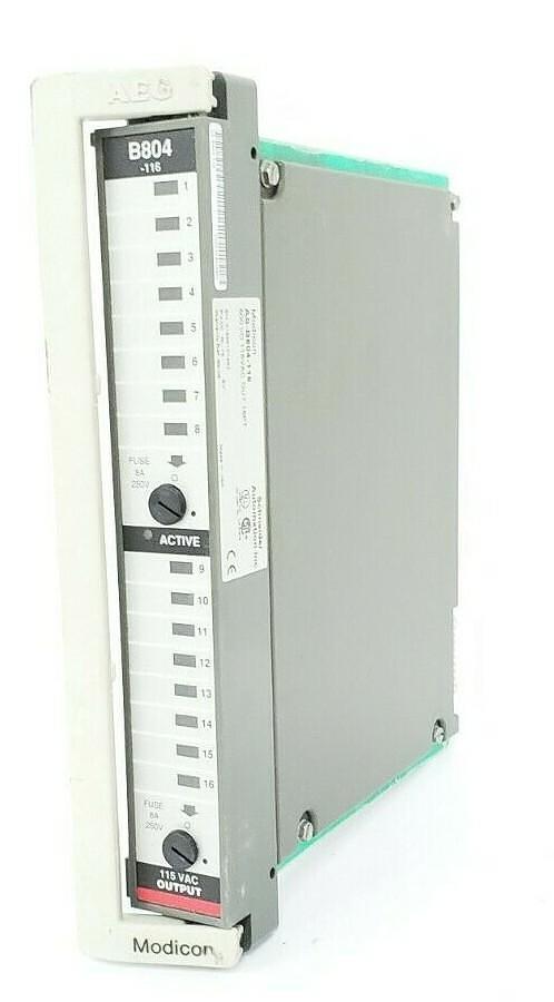 Used MODICON AS-B804-116 OUTPUT MODULE PV: 00 RL: 75 115VAC 16PT ASB804116