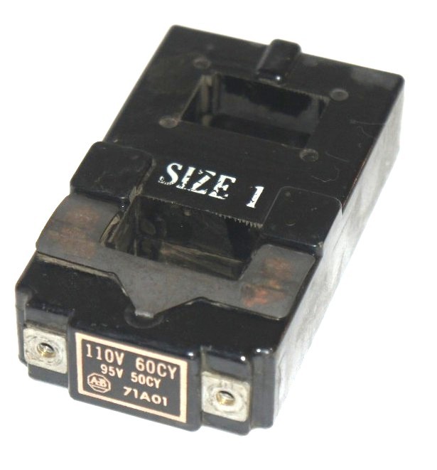 Used ALLEN BRADLEY 71A01 STARTER COIL 95-110 V, 50/60 HZ, 71-A01