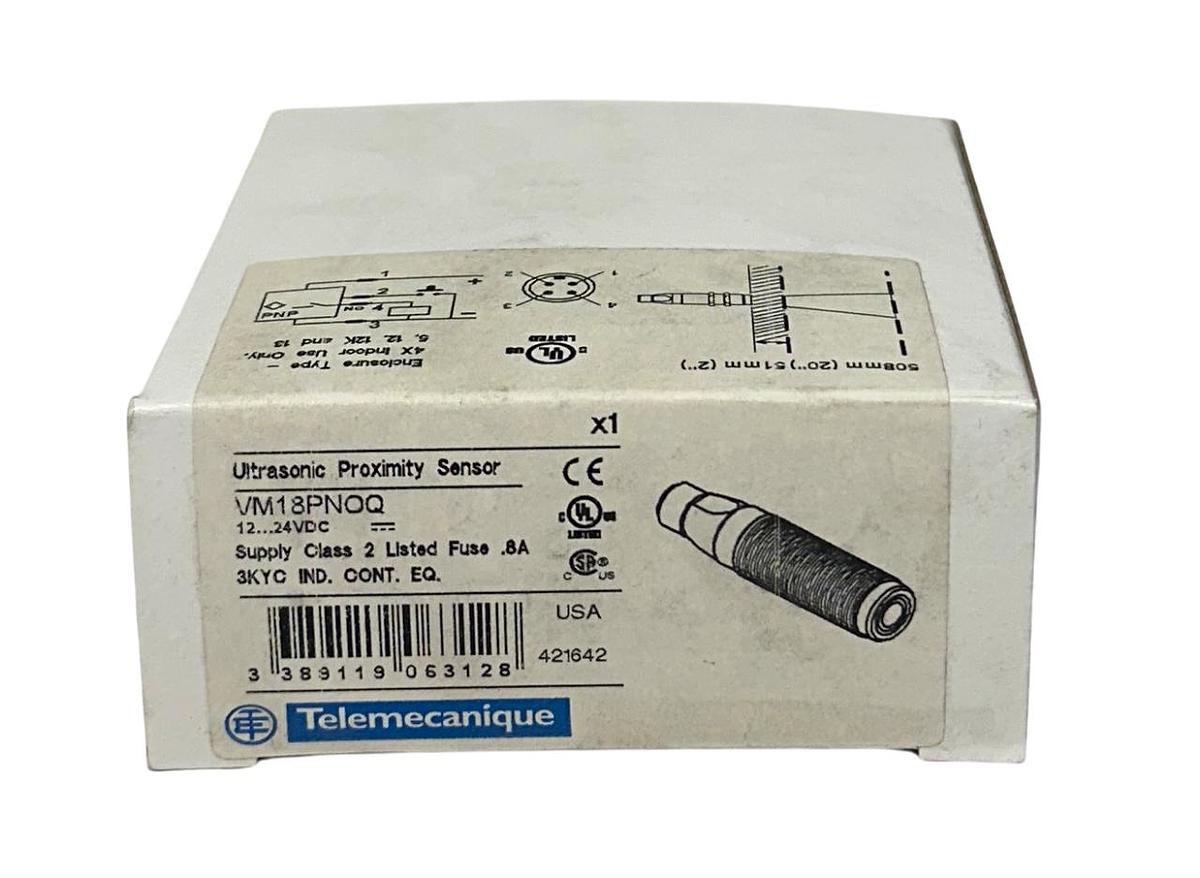 Used TELEMECANIQUE VM18PNOQ ULTRASONIC PROXIMITY SENSOR 12-24VDC NSMP