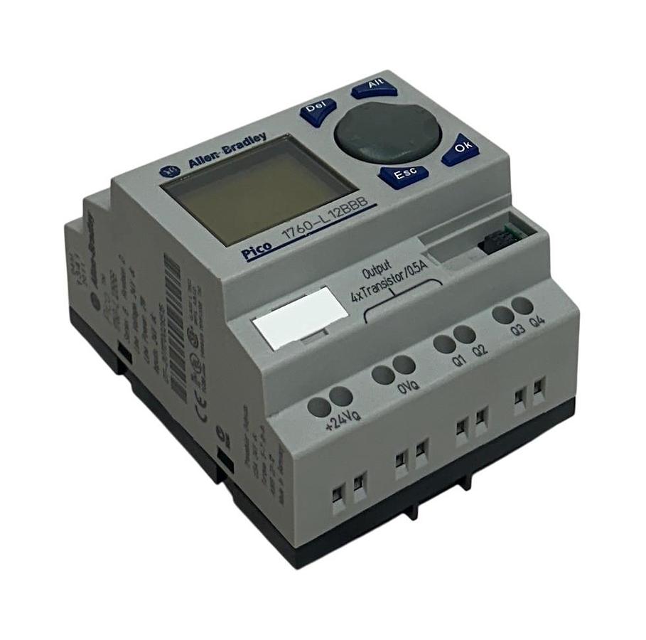 Used ALLEN BRADLEY 1760-L12BBB /B Pico DC CONTROLLER 24VDC Rev. D 2W 1760L12BBB USNP
