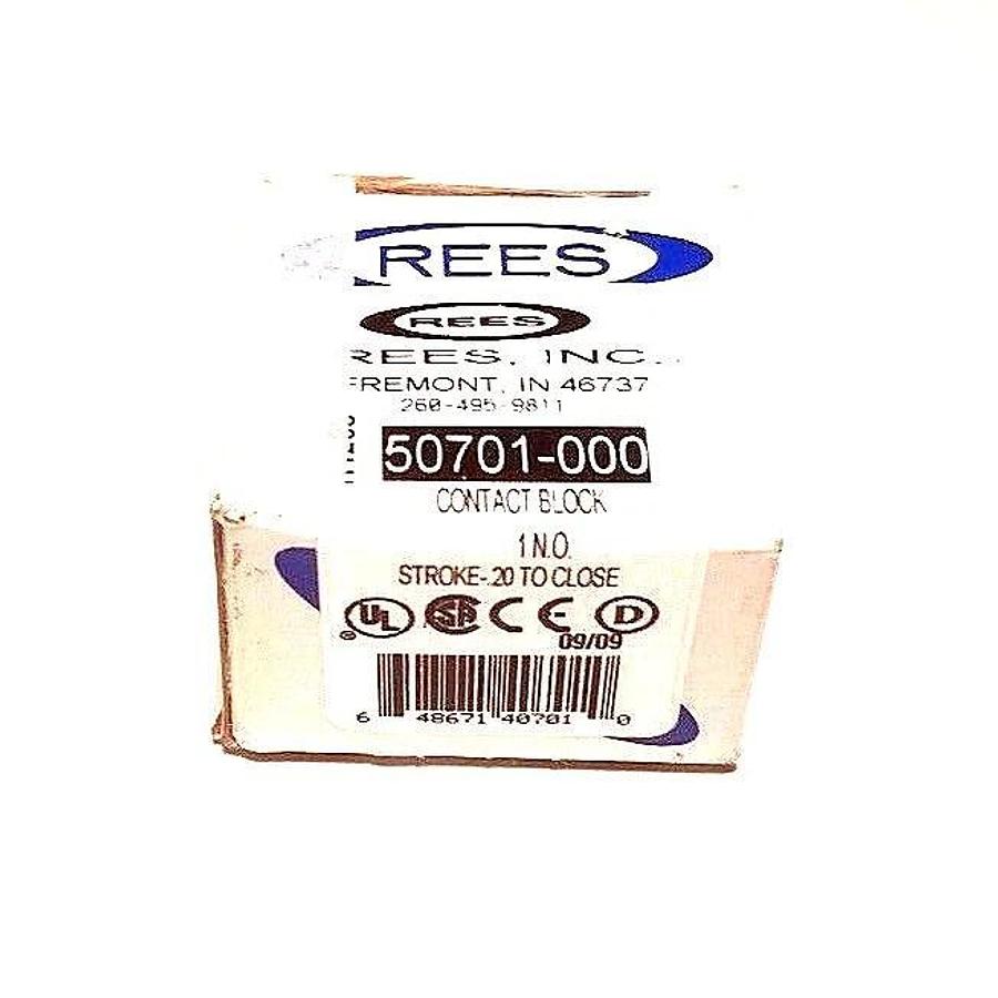 Used NIB REES 50701-000 CONTACT BLOCK 50701000, 1 N.O.