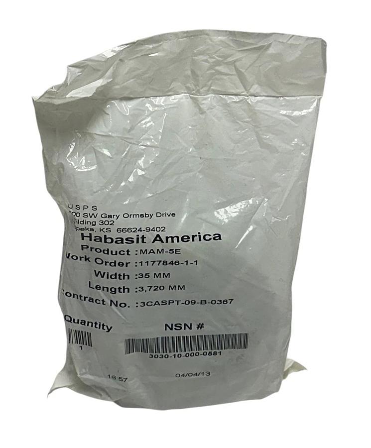 Used 10 HABASIT AMERICA MAM-5E / MAM5E CONVEYOR BELTS W: 35mm L: 3,720mm OEM NSFS