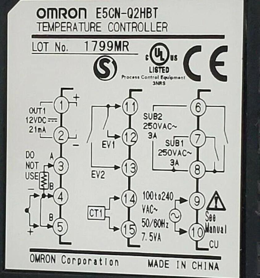 Used LOT OF 3 OMRON E5CN-Q2HBT TEMPERATURE CONTROLLERS E5CNQ2HBT