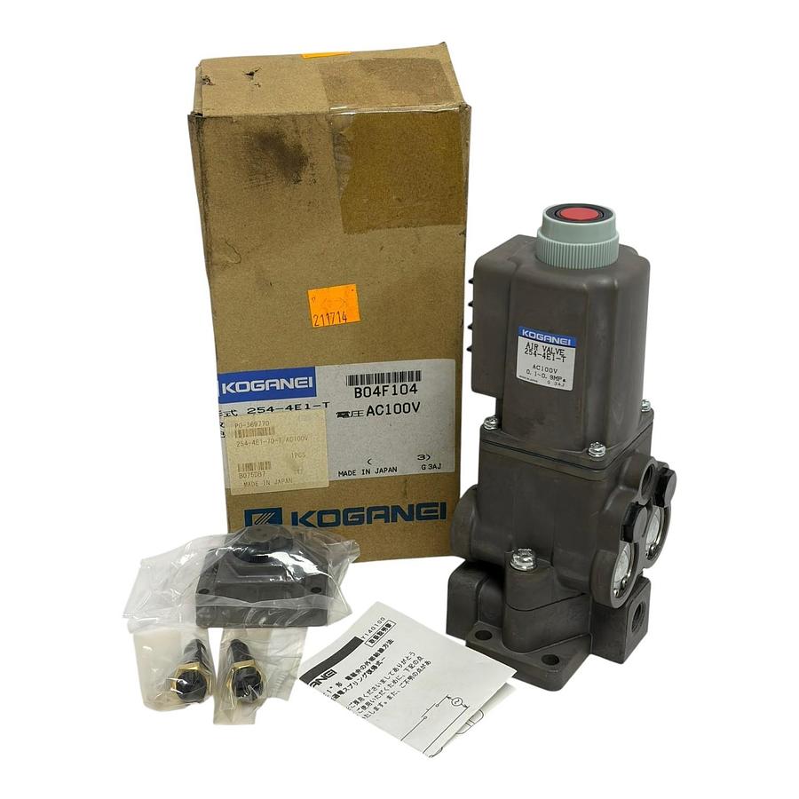 Used Koganei 254-4E1-T Air Valve AC100V Solenoid Directional Control Valve New