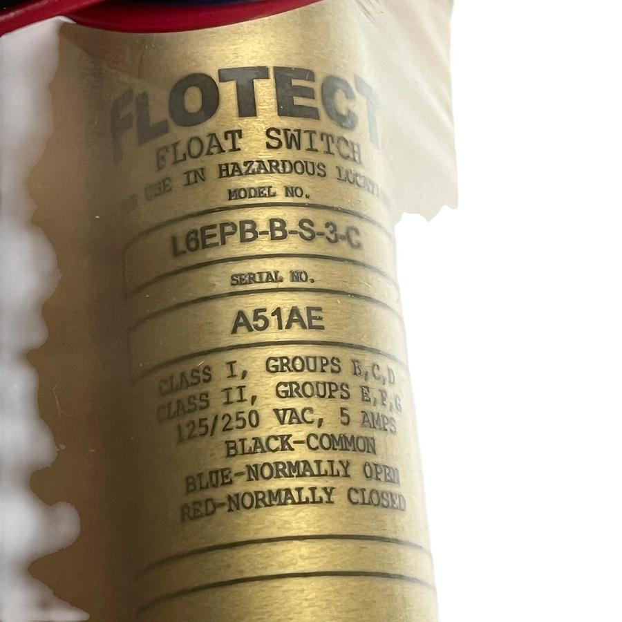 Dwyer Flotect L6EPB-B-S-3-C Liquid Level Switch Brass 304 SS Spherical Float