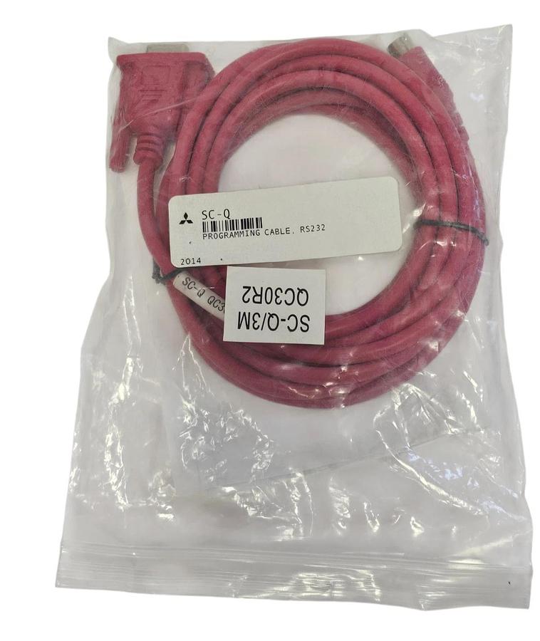 Used NEW MITSUBISHI SC-Q/3M PROGRAMMING CABLE RS232 SC-Q