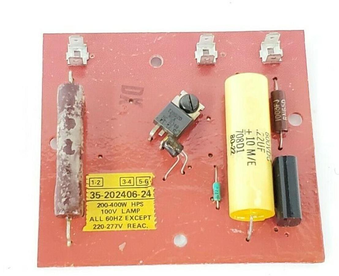 Used GENERAL ELECTRIC 35-202406-24 CONTROL BOARD 200-400W 100V 3520240624 220-277V