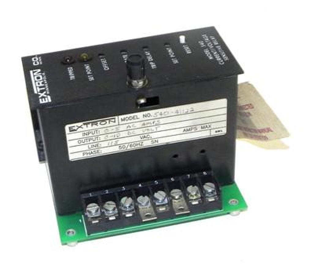 Used EXTRON MODEL 540 CURRENT/VOLTAGE SENSITIVE RELAY 540-41122, 115VAC