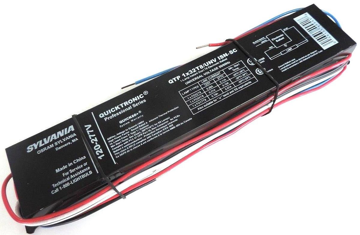 Used NEW SYLVANIA QTP 1x32T8/UNIV ISN-SC, 1-LAMP INSTANT START ELECTRONIC BALLAST