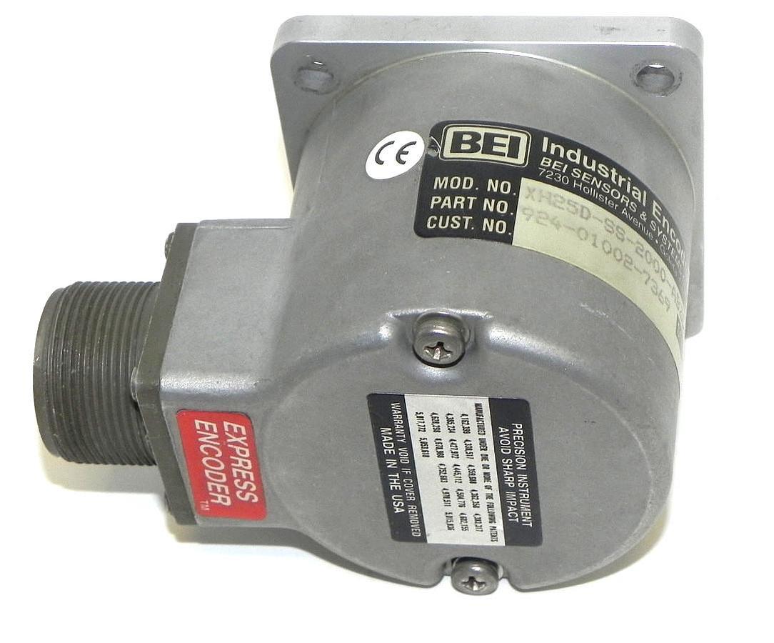 Used BEI XH25D-SS-2000-ABZC-4469-LED-SM18 ENCODER P/N: 924010027369, VDC: 5-15