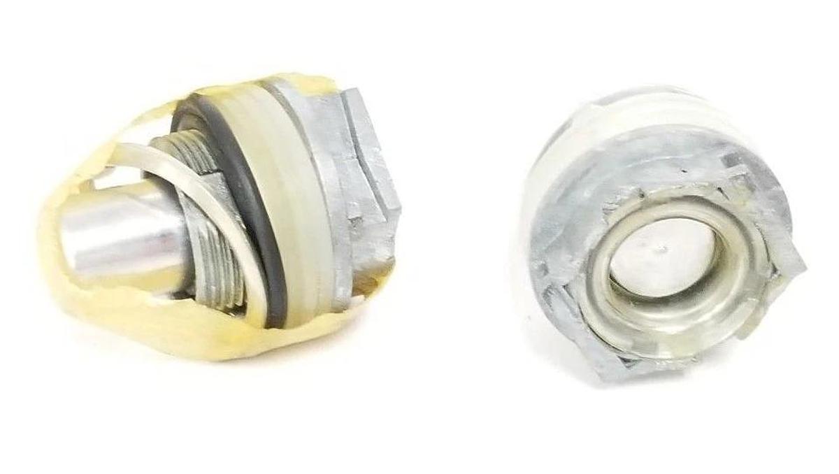 Used LOT OF 2 GENERIC SILVER PUSHBUTTON SWITCHES