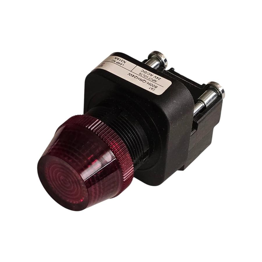 Used ALLEN BRADLEY 800H-QRH24W /G 30mm RED PILOT LIGHT 800H PUSH BUTTON NSNP (read)
