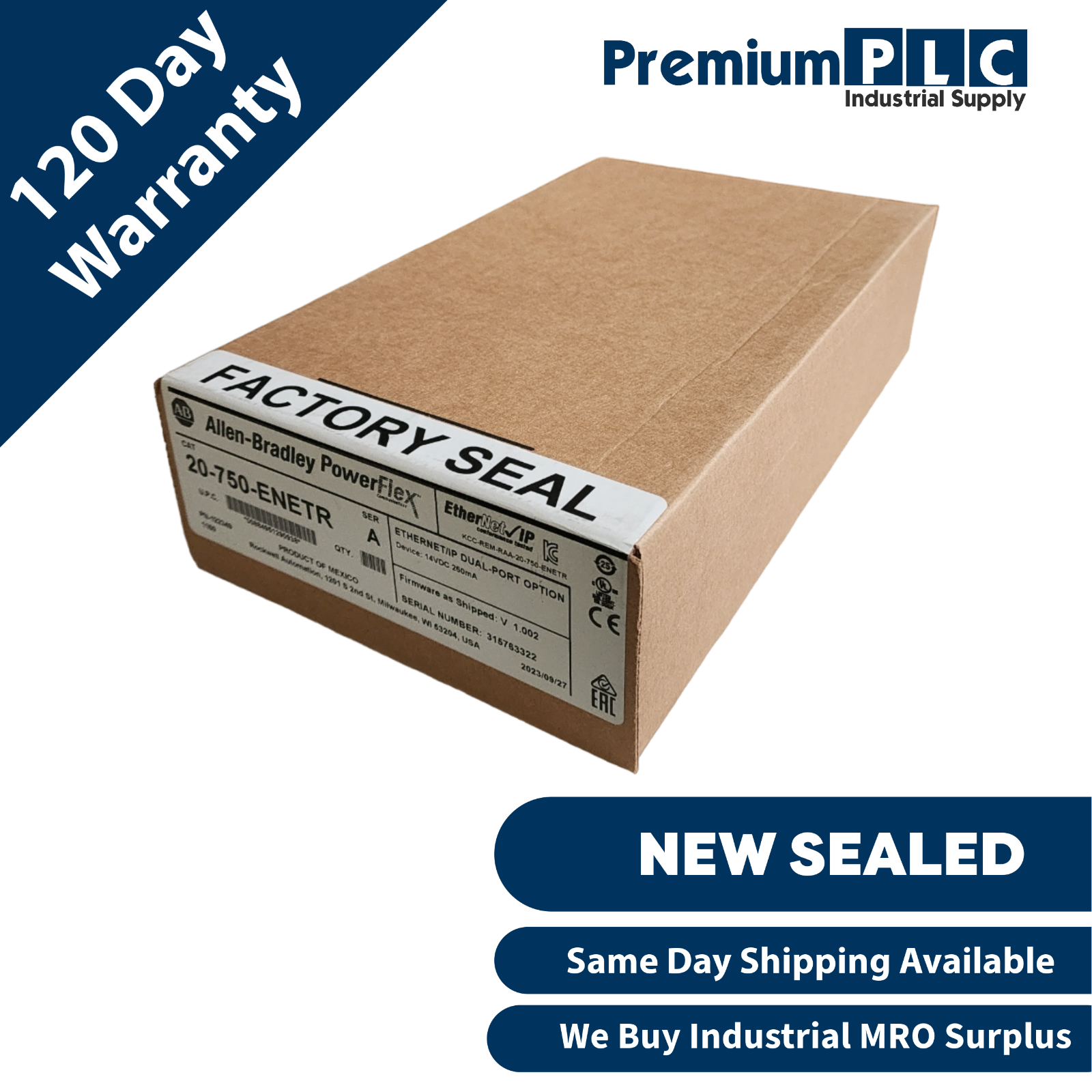 NEW FS ALLEN BRADLEY 20-750-ENETR /A PowerFlex Ethernet/IP DUAL-PORT OPTION 2023