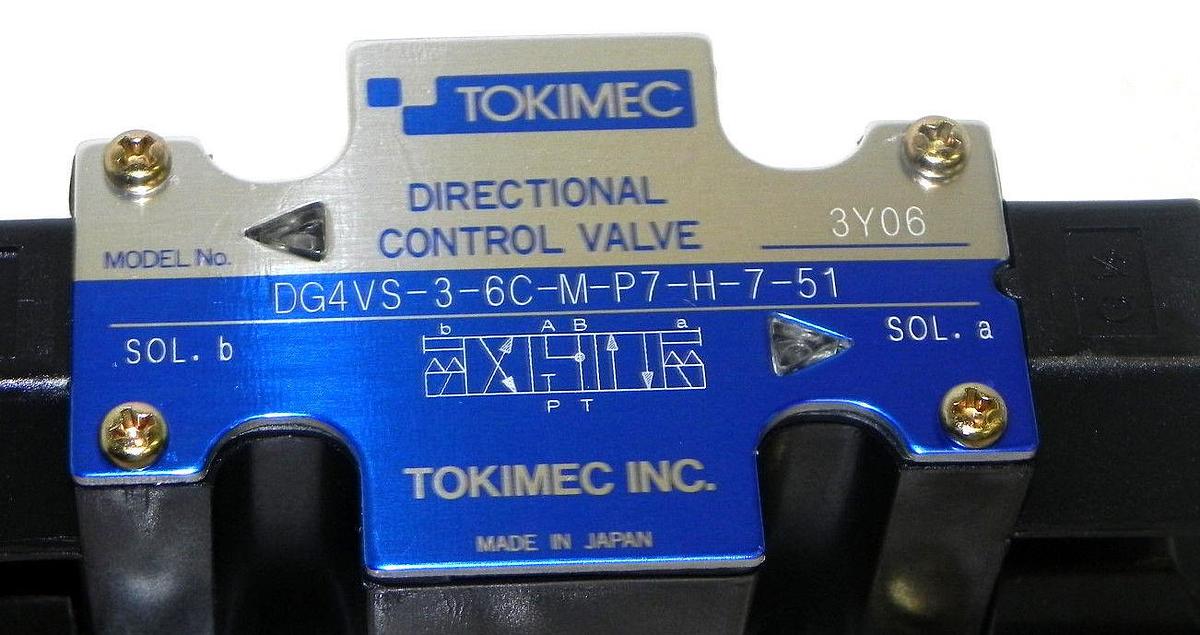 NIB TOKIMEC DG4VS-3-6C-M-P7-H-7-51 DIRECTIONAL VALVE DG4VS36CMP7H751