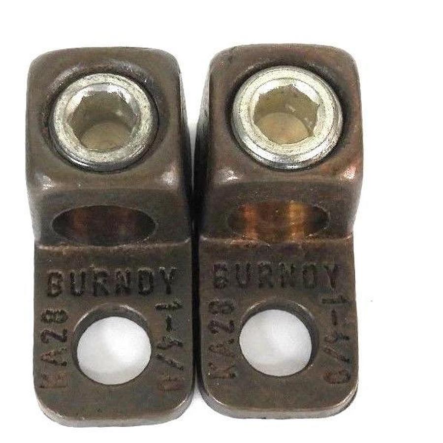LOT OF 2 NEW BURNDY KA28 1-4/0 COPPER ALLOY TERMINALS