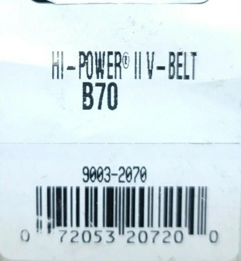 LOT OF 5 NEW GATES B70 V-BELTS 73INCH LENGTH .66IN WIDTH SINGLE RIB