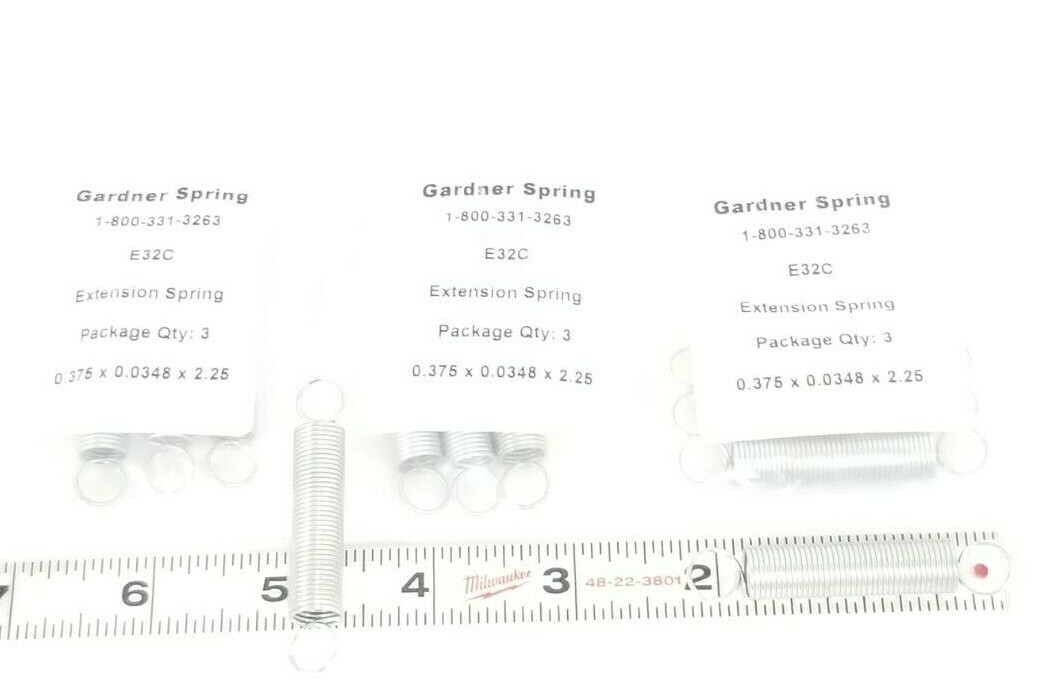 Used LOT OF 11 NEW GARDNER DENVER E32C EXTENSION SPRINGS 0.375x0.0348x2.25