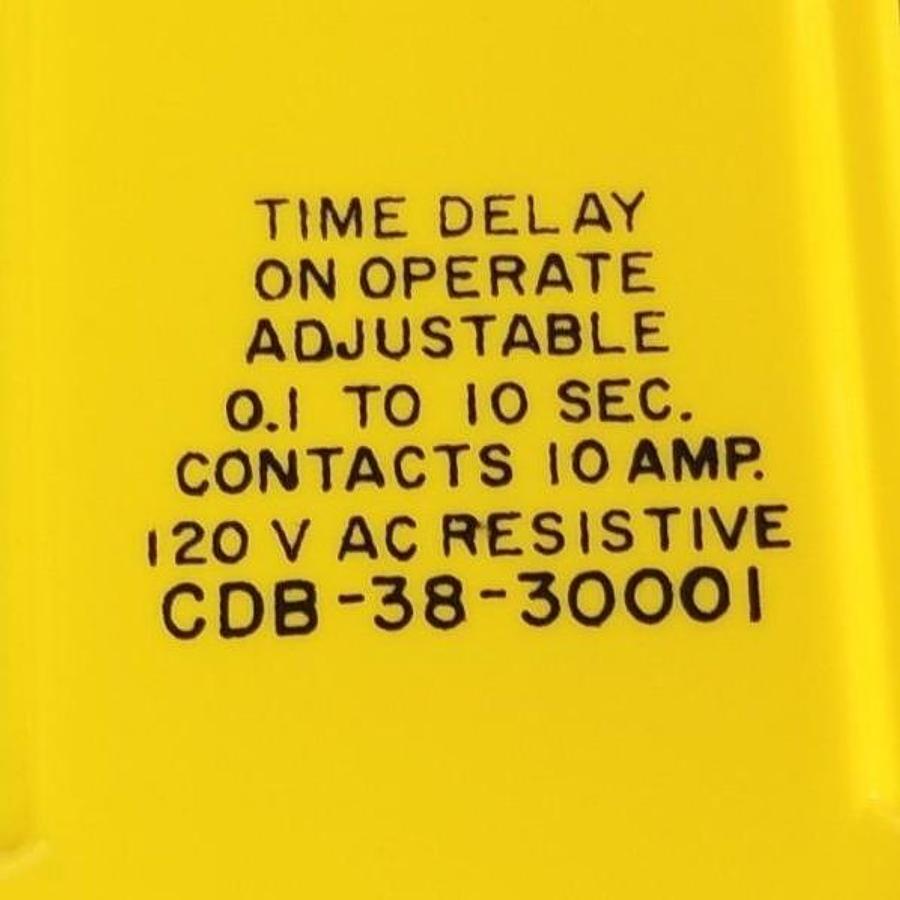 NIB POTTER & BRUMFIELD CDB-38-30001 TIME DELAY RELAY 0.1-10SEC. 10A 120VAC 3053