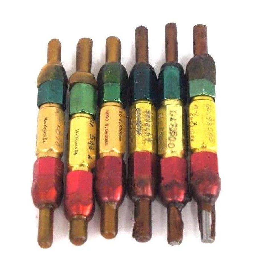 Used LOT OF 6 VAN KEUREN CO. PLUG GAGES