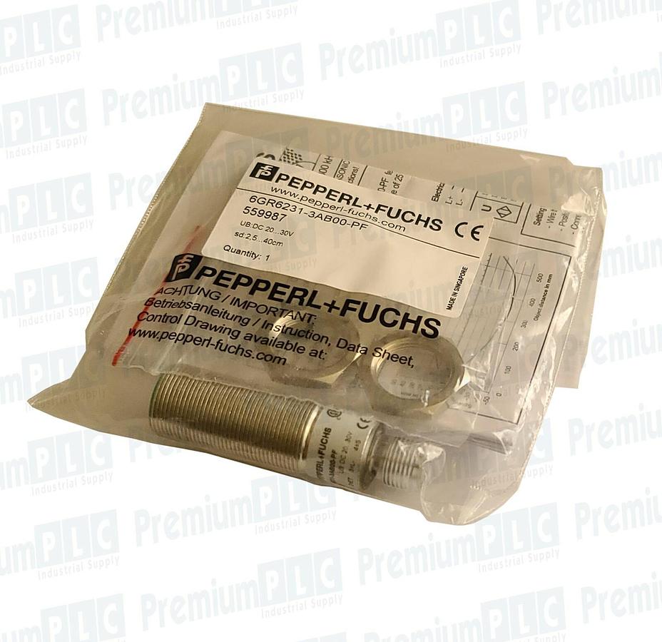Used NEW PEPPERL + FUCHS 6GR6231-3AB00-PF / 559987 ULTRASONIC SENSOR DC 20...30V