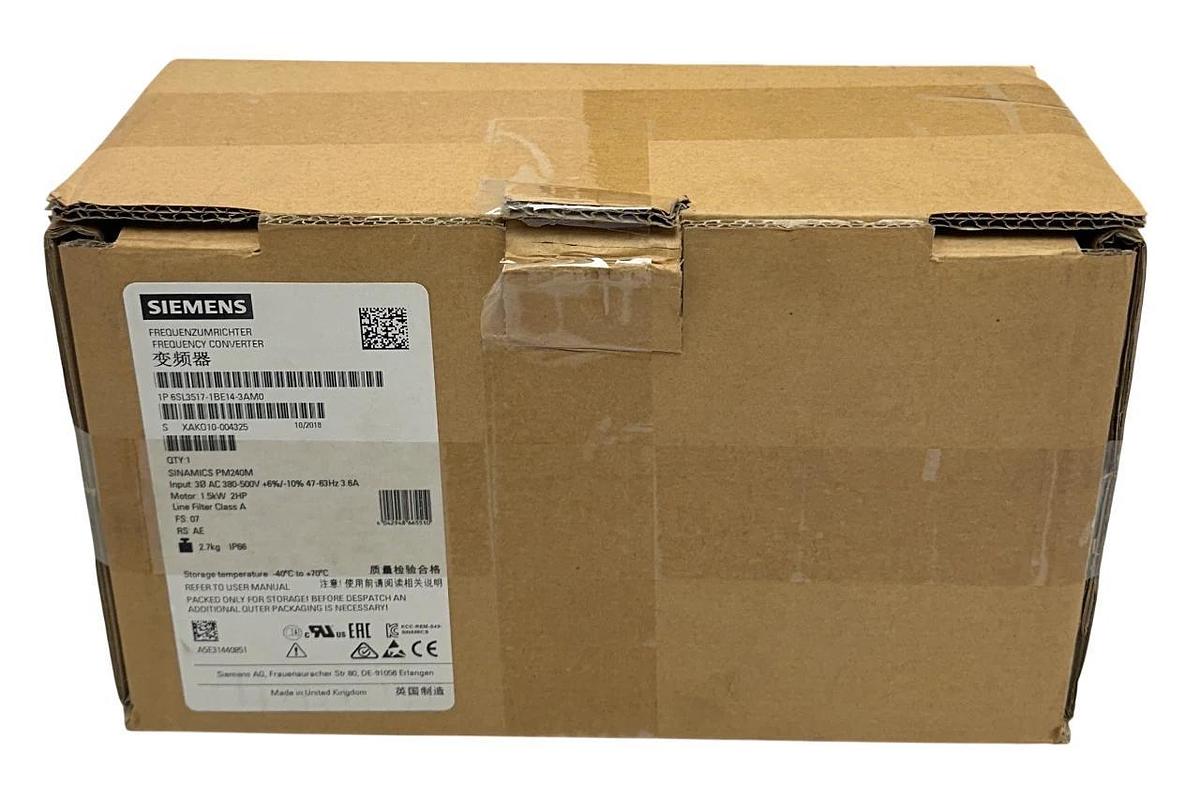 SIEMENS 6SL3517-1BE14-3AM0 / 6SL35171BE143AM0 SINAMICS PM240M POWER MODULE NSMP